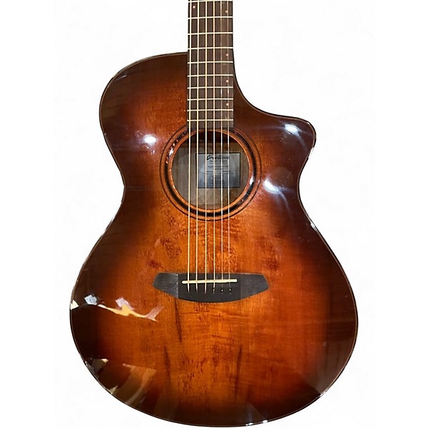 Used Breedlove Pursuit Exotic S Concert CE Myrtlewood 2 Tone Sunburst Acoustic Electric Guitar