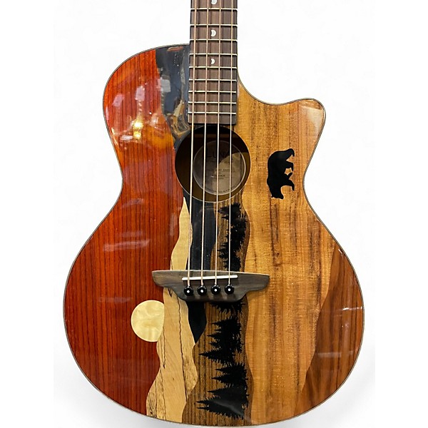 Used Luna Vista Bear Natural Acoustic Bass Guitar