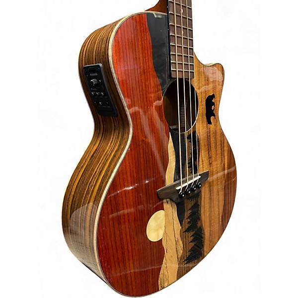 Used Luna Vista Bear Natural Acoustic Bass Guitar