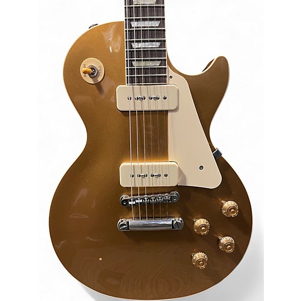Used Gibson Les Paul Standard '50s P-90 Gold Top Gold Solid Body Electric Guitar
