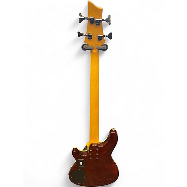 Used Schecter Guitar Research Omen Extreme 4 String 2 Tone Sunburst Electric Bass Guitar