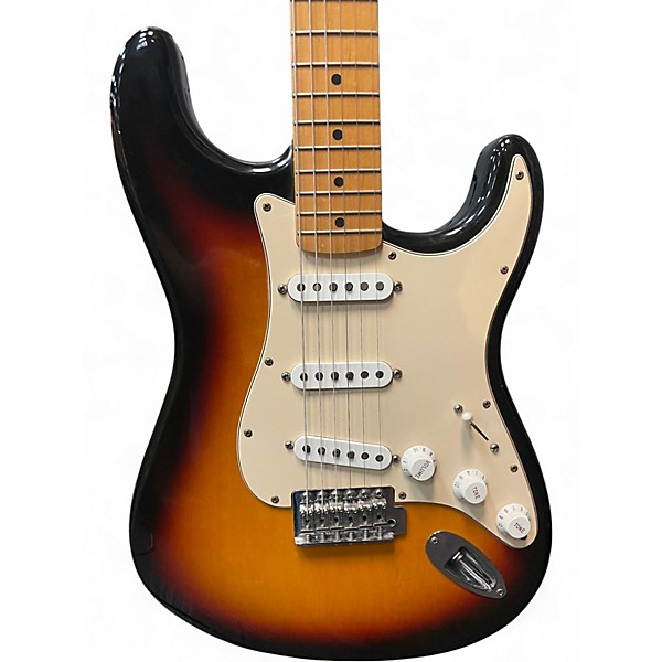 Used 2003 Fender Standard Stratocaster 3 Color Sunburst Solid Body Electric Guitar