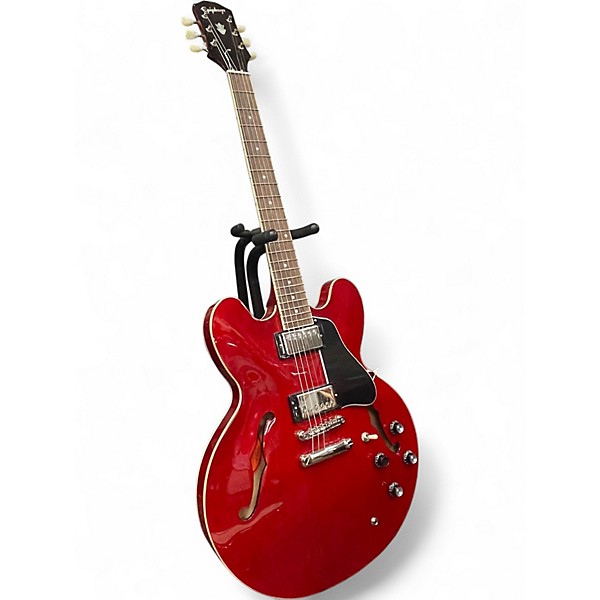 Used Epiphone ES335 INSPIRED BY GIBSON Cherry Hollow Body Electric Guitar