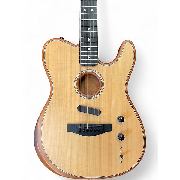 Used Fender American Acoustasonic Telecaster Mahogany Acoustic Electric Guitar
