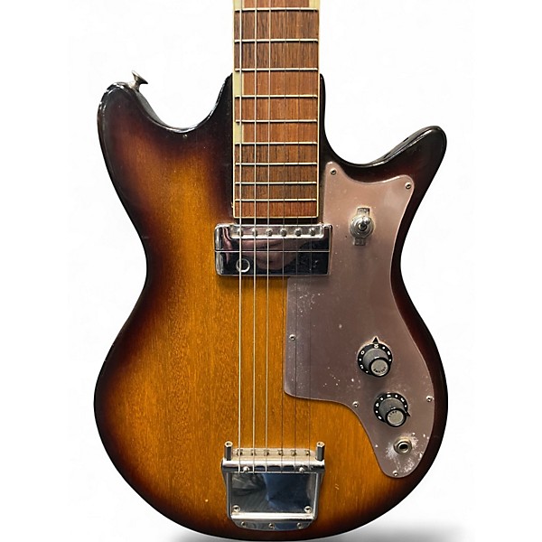 Vintage 1966 Teisco beltone Natural Solid Body Electric Guitar