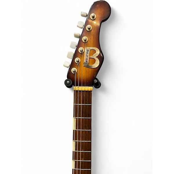 Vintage 1966 Teisco beltone Natural Solid Body Electric Guitar