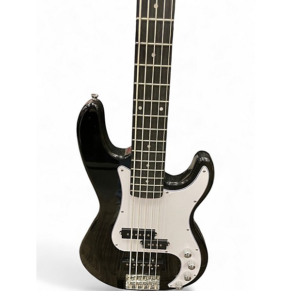 Used Glarry GP 5 Black Electric Bass Guitar