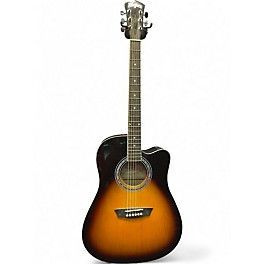 Used Washburn WA90CE 2 Color Sunburst Acoustic Electric Guitar