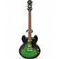 Used Epiphone Dot Deluxe Flametop Green Hollow Body Electric Guitar thumbnail