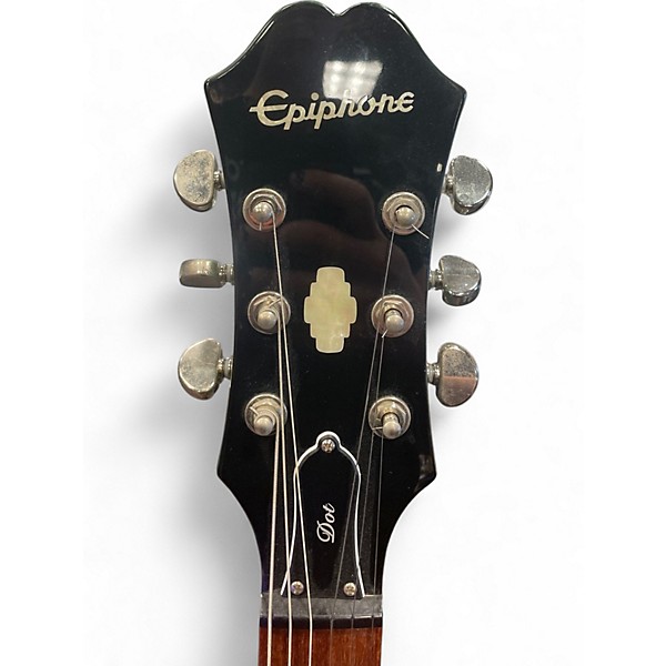 Used Epiphone Dot Deluxe Flametop Green Hollow Body Electric Guitar
