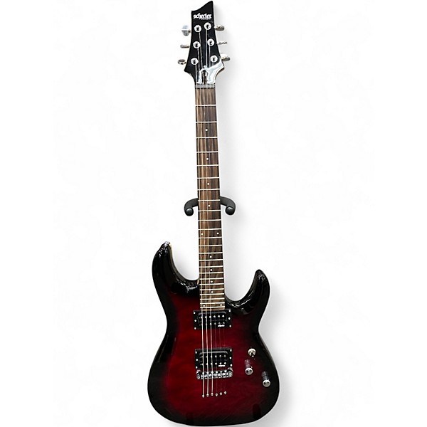Used Schecter Guitar Research C6 PLUS Dark Cherry Burst Solid Body Electric Guitar