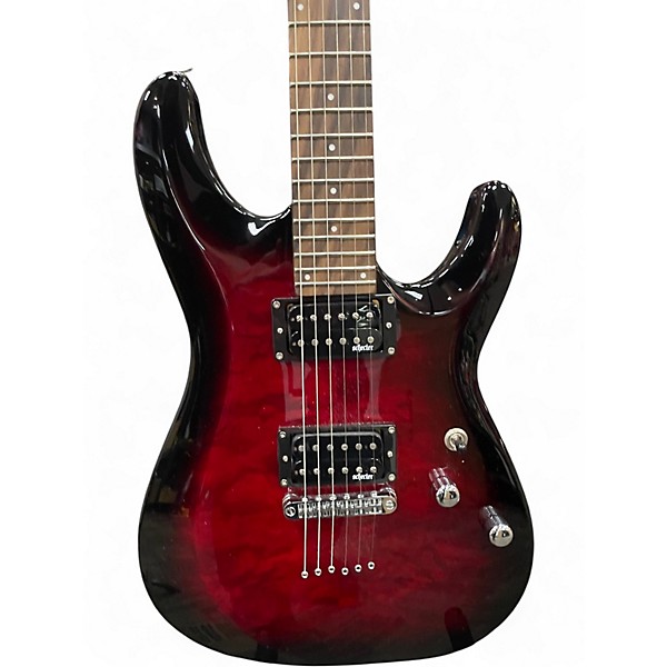 Used Schecter Guitar Research C6 PLUS Dark Cherry Burst Solid Body Electric Guitar