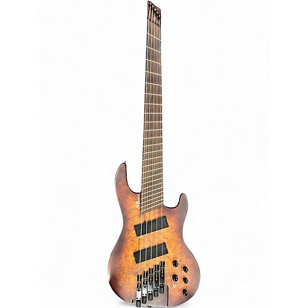 Used Brice 5 STRING HEADLESS 2 Color Sunburst Electric Bass Guitar