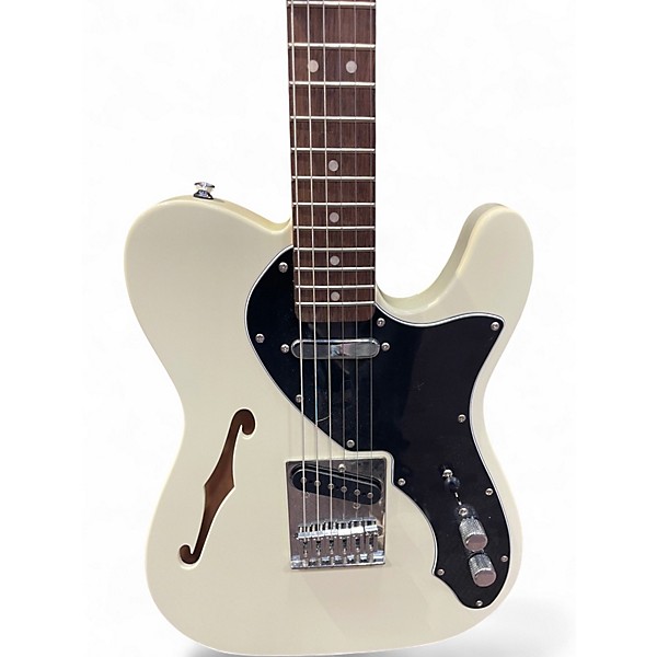 Used Squier Classic Vibe 70s Thinline Telecaster Cream Hollow Body Electric Guitar