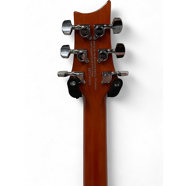 Used PRS ZEBRA WOOD SE CUSTOM 24 Cherry Sunburst Solid Body Electric Guitar