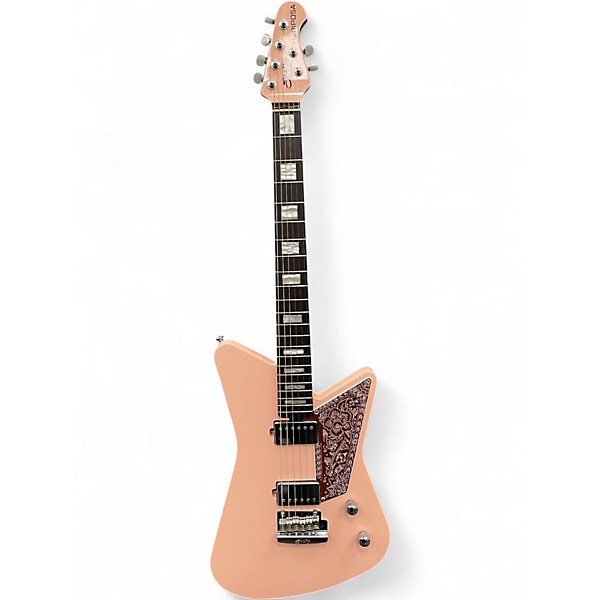 Used Sterling by Music Man Mariposa Shell Pink Solid Body Electric Guitar