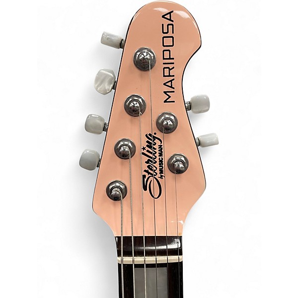 Used Sterling by Music Man Mariposa Shell Pink Solid Body Electric Guitar