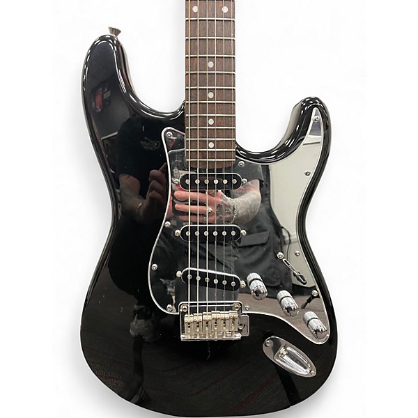 Used Squier Standard Stratocaster Black Solid Body Electric Guitar