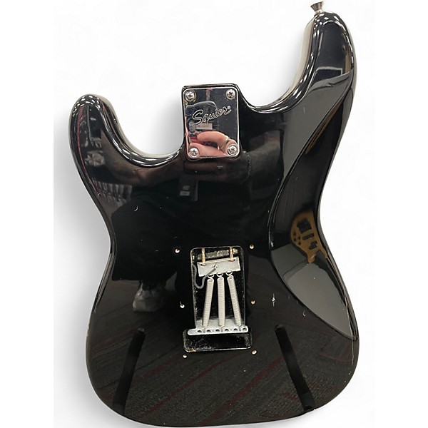 Used Squier Standard Stratocaster Black Solid Body Electric Guitar