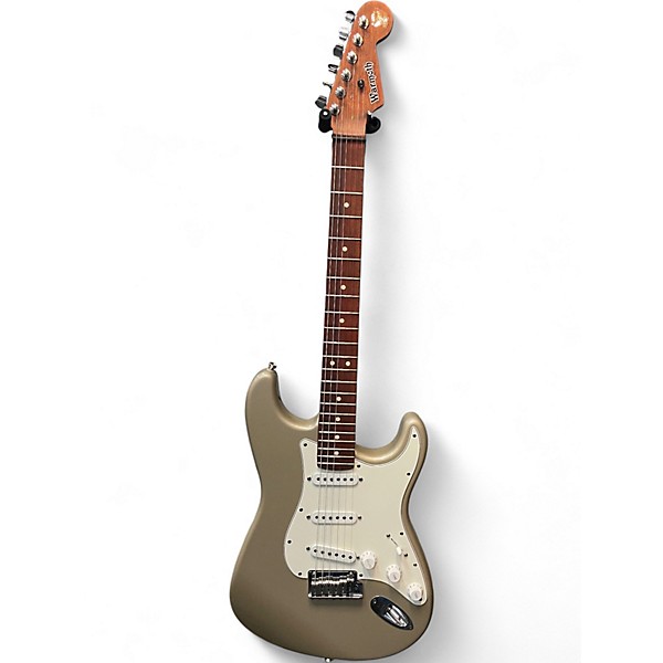 Used Warmoth stratocaster Shoreline Gold Solid Body Electric Guitar