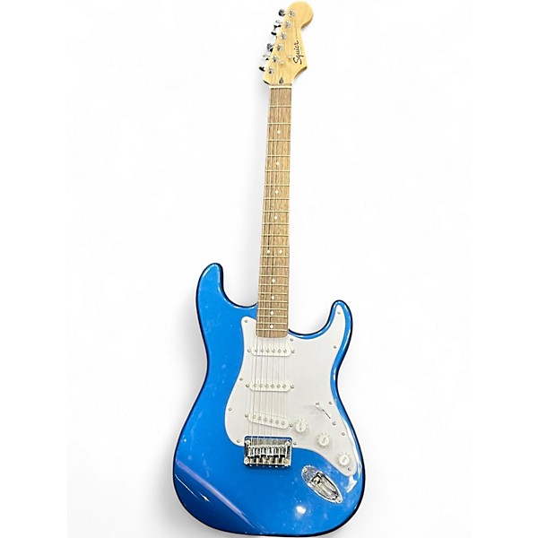 Used 2021 Squier Bullet Stratocaster Blue Solid Body Electric Guitar