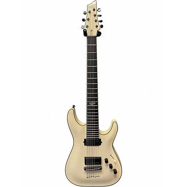 Used Schecter Guitar Research C7 Blackjack Alpine White Solid Body Electric Guitar