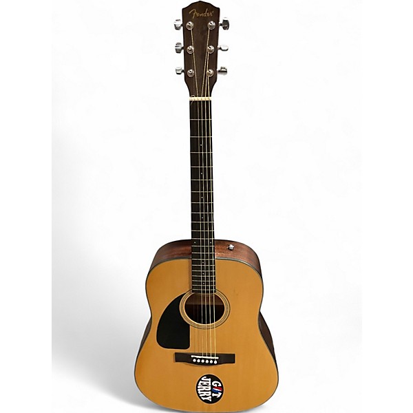 Used Fender CD100 Left Handed Natural Acoustic Guitar