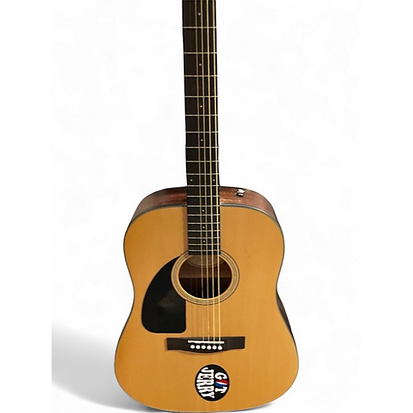 Used Fender CD100 Left Handed Natural Acoustic Guitar