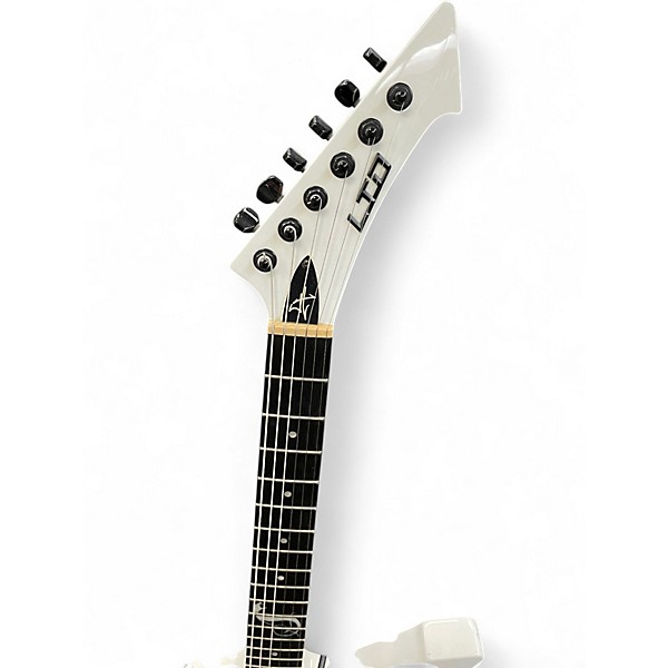 Used ESP LTD James Hetfield Snakebyte White Solid Body Electric Guitar