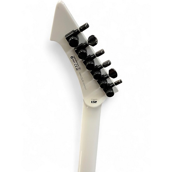 Used ESP LTD James Hetfield Snakebyte White Solid Body Electric Guitar
