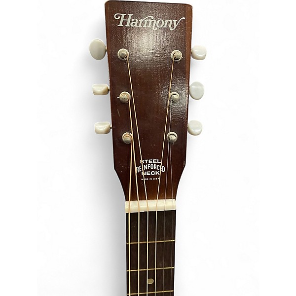 Used Harmony H-6341 ACOUSTIC Brown Sunburst Acoustic Guitar