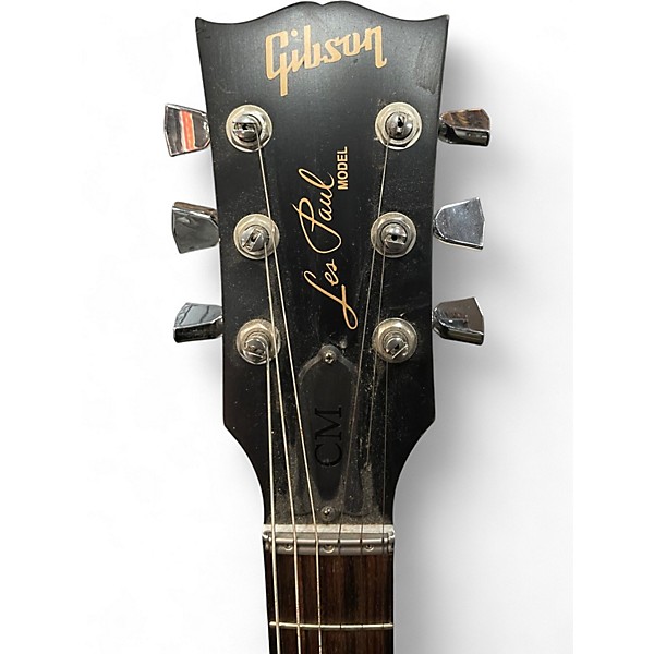 Used 2016 Gibson Les Paul CM Trans Black Solid Body Electric Guitar