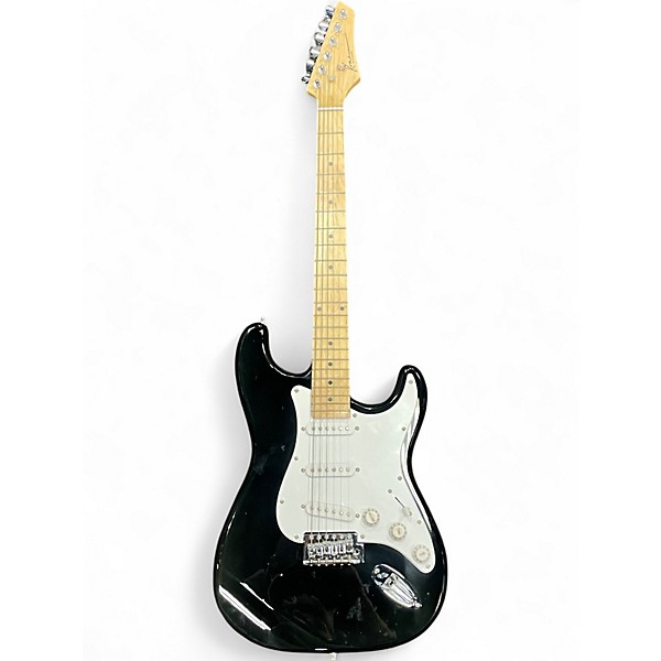 Used Kona STRATOCASTER Black Solid Body Electric Guitar