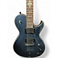 Used Schecter Guitar Research Damien Elite Solo Metallic Blue Solid Body Electric Guitar