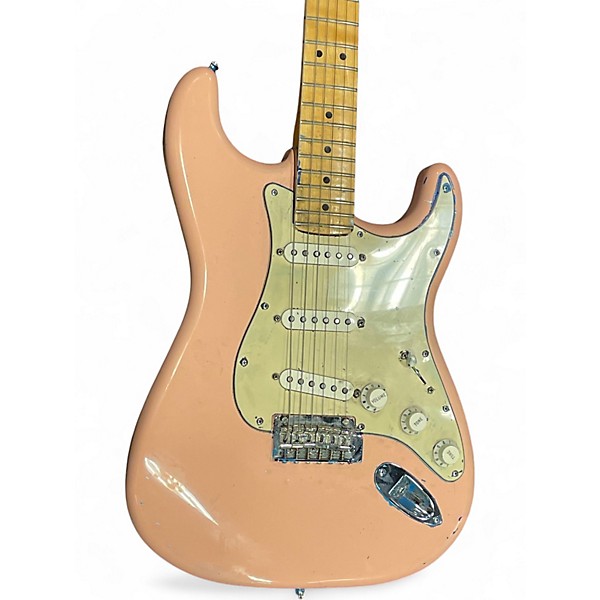 Used 2020 Fender Player Stratocaster Shell Pink Solid Body Electric Guitar