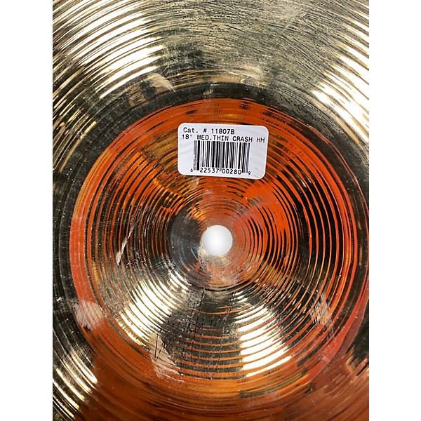 Used SABIAN 18in HH Medium Thin Crash Brilliant Cymbal
