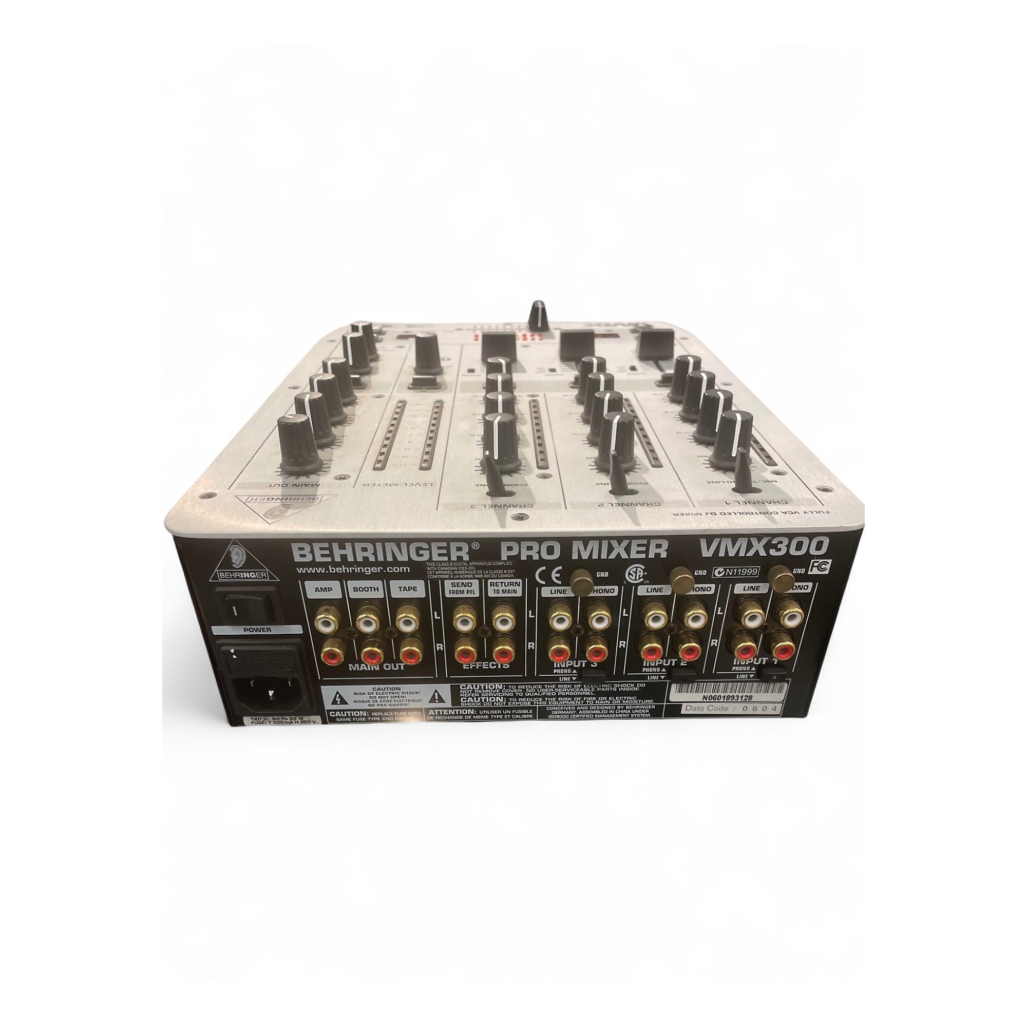 Used Behringer VMX300 3-Channel Pro Scratch DJ Mixer | Guitar Center