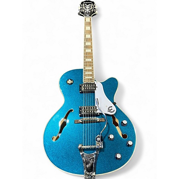 Used Epiphone Swingster Metallic Aqua Marine Hollow Body Electric Guitar