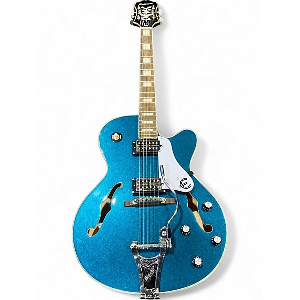 Used Epiphone Swingster Metallic Aqua Marine Hollow Body Electric Guitar