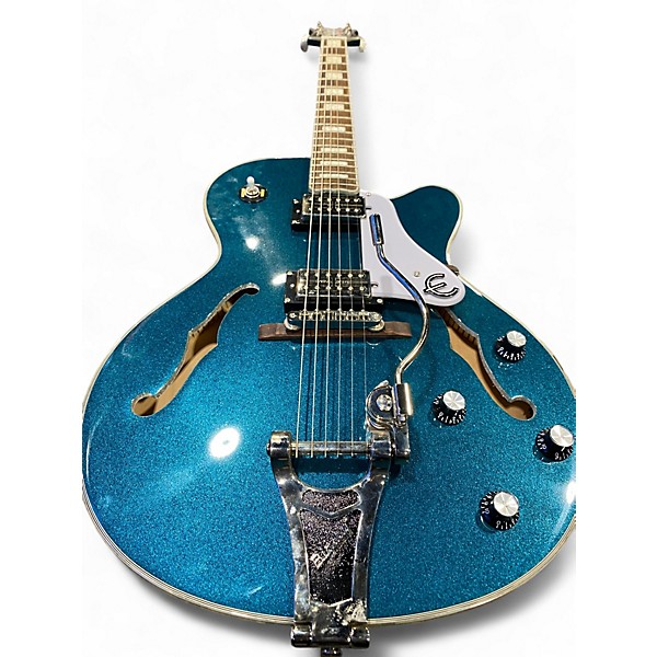 Used Epiphone Swingster Metallic Aqua Marine Hollow Body Electric Guitar