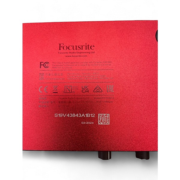 Used Focusrite Scarlett solo Gen 4 Audio Interface