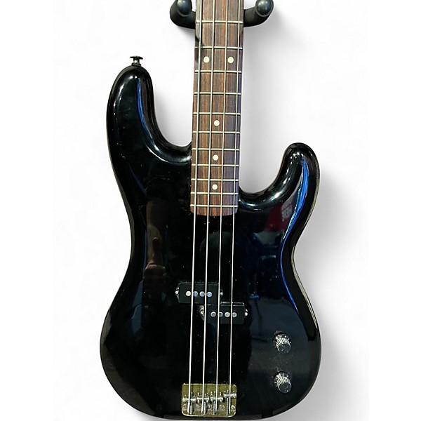 Vintage 1980s Fender Contemporary Precision Black Electric Bass Guitar