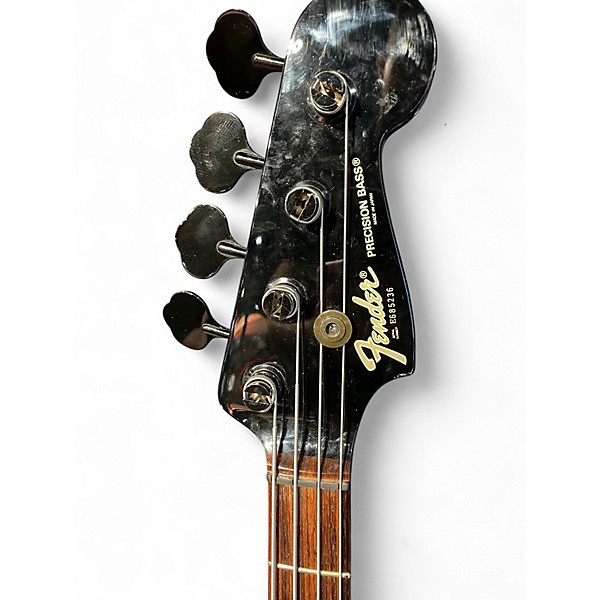 Vintage 1980s Fender Contemporary Precision Black Electric Bass Guitar