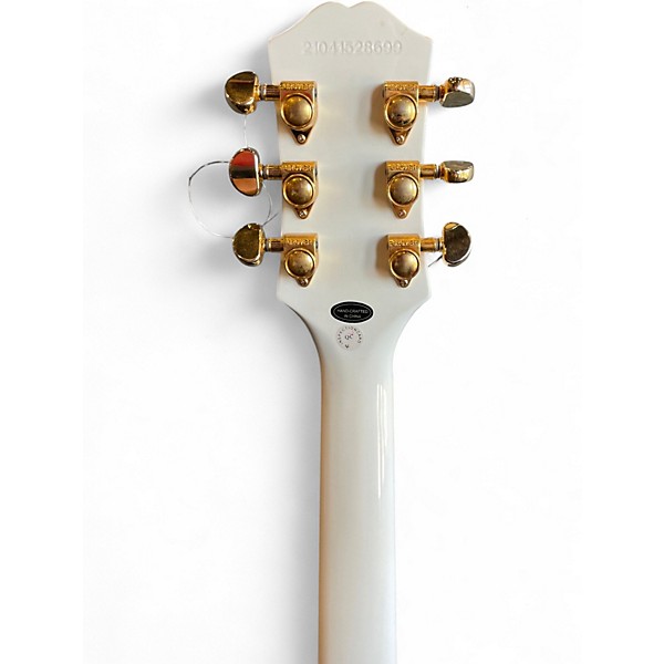 Used Epiphone Les Paul Custom Alpine White Solid Body Electric Guitar