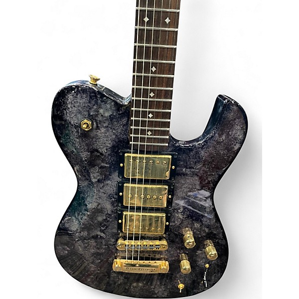 Used Dean Zelinsky Della Terra Private label Trans Black Solid Body Electric Guitar