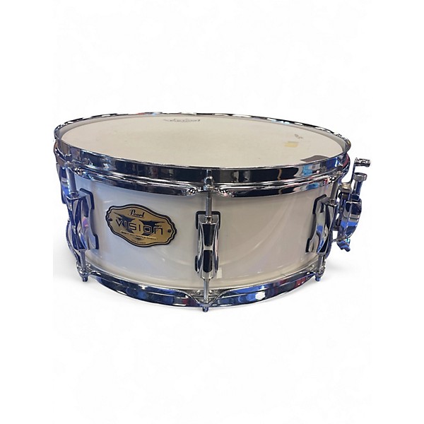 Used Pearl 14X5.5 Vision VMX Maple White Drum