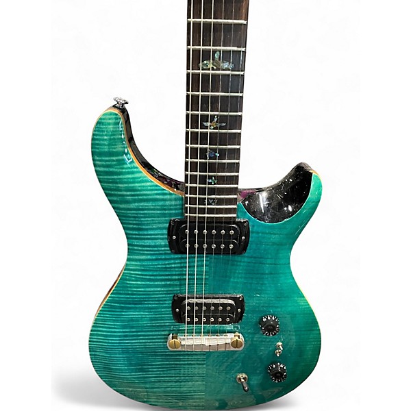 Used PRS SE Custom 22 Blue Agave Solid Body Electric Guitar