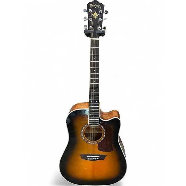 Used Washburn HD10SCE 2 Tone Sunburst Acoustic Electric Guitar