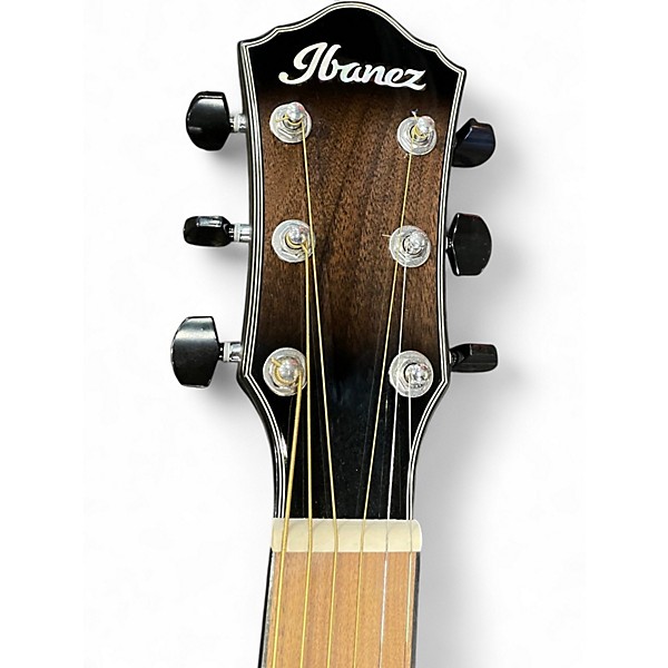 Used Ibanez AEWC400-TKS Trans Black Acoustic Electric Guitar