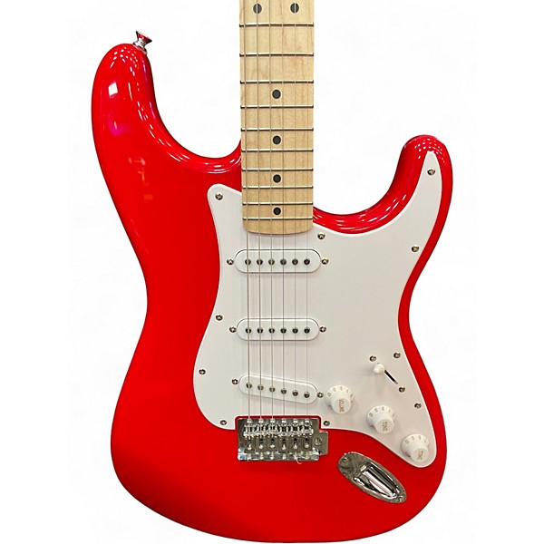 Used Squier Squier Classic Vibe '50s Stratocaster Maple Fingerboard Electric Guita Fiesta Red Solid Body Electric Guitar